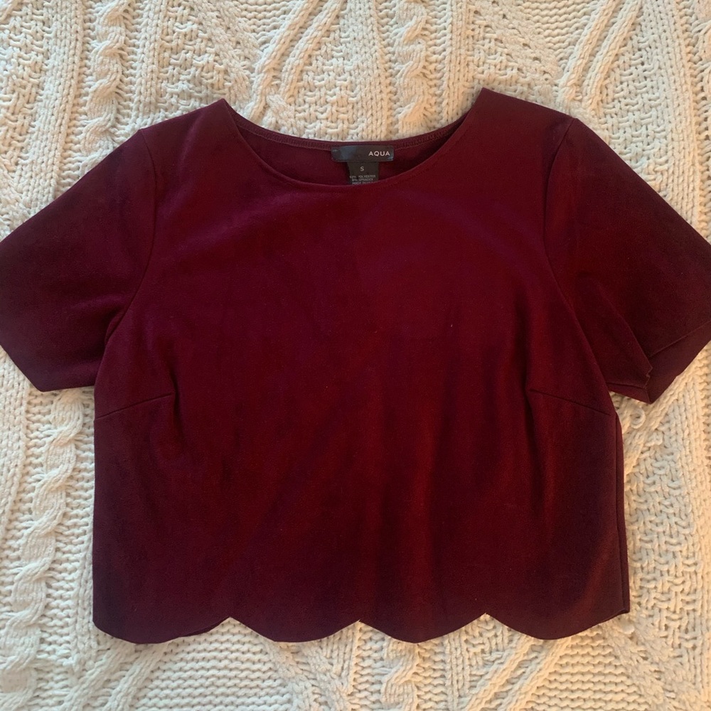 Aqua Brand Suede Crop Top